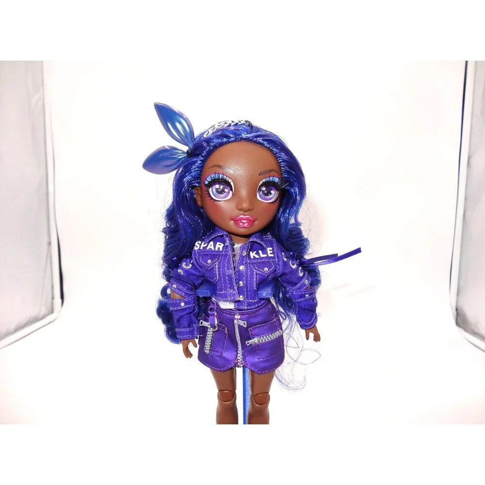 Rainbow High Krystal Bailey Purple Fashion Doll With Accessories & Display Stand